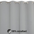 MODE DE VIE - Rideaux occultant Noa - Polyester - Gris clair - 260g/m2 - 140x240cm - vignette