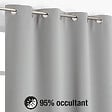 MODE DE VIE - Rideaux occultant Noa - Polyester - Gris clair - 260g/m2 - 140x240cm - vignette