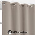 MODE DE VIE - Rideaux occultant Noa - Polyester - Naturel - 260g/m2 - 140x240cm - vignette