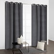 MODE DE VIE - Rideaux thermique Rafael - Polyester - Anthracite - 320gms - 140x240cm - vignette