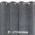MODE DE VIE - Rideaux thermique Rafael - Polyester - Anthracite - 320gms - 140x240cm - vignette