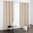 MODE DE VIE - Rideaux thermique Rafael - Polyester - Ecru - 320gms - 140x240cm - vignette