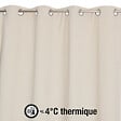 MODE DE VIE - Rideaux thermique Rafael - Polyester - Ecru - 320gms - 140x240cm - vignette