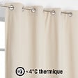 MODE DE VIE - Rideaux thermique Rafael - Polyester - Ecru - 320gms - 140x240cm - vignette
