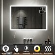 SANIVERRE - TEMEO Miroir LED lumineux 90 x 120 cm antibuée + intensité 2100 lumens & 3 couleurs salle de bain - vignette