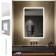 SANIVERRE - TEMEO Miroir LED lumineux 90 x 120 cm antibuée + intensité 2100 lumens & 3 couleurs salle de bain - vignette