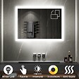 SANIVERRE - TEMEO Miroir LED lumineux 50 x 70 cm antibuée + intensité 2100 lumens & 3 couleurs salle de bain - vignette