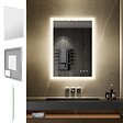 SANIVERRE - TEMEO Miroir LED lumineux 50 x 70 cm antibuée + intensité 2100 lumens & 3 couleurs salle de bain - vignette