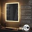 SANIVERRE - TEMEO Miroir LED lumineux 70 x 100 cm antibuée + intensité 2100 lumens & 3 couleurs salle de bain - vignette