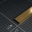 MON MARCHE DECO - Profilé U Décoratif pour Panneau Tasseau Bois - Or - 1 m - vignette