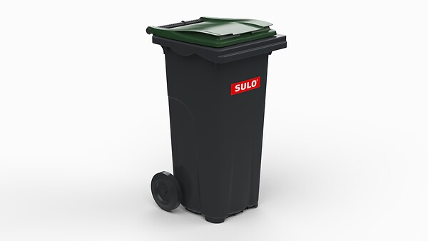 SULO - Bac poubelle 120L gris at vert - large