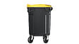 SULO - Bac poubelle roulant SULO de 660 litres cuve grise couvercle jaune - vignette