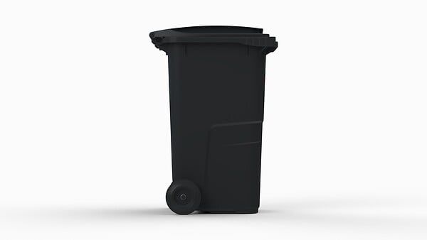 SULO - Bac poubelle roulant SULO de 240 litres cuve grise couvercle gris - large