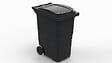 SULO - Bac poubelle roulant SULO de 360 litres cuve grise couvercle gris - vignette