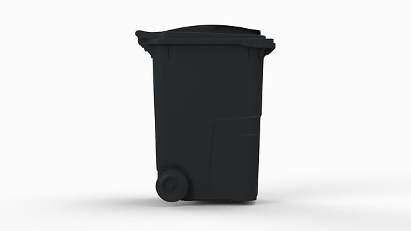 SULO - Bac poubelle roulant SULO de 360 litres cuve grise couvercle gris - large