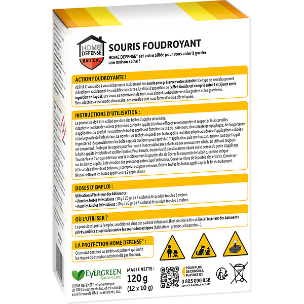 HOME DEF - Souris foudroyant 10g + boite appat - large