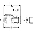 GEBERIT - Raccord FlowFit avec écrou de serrage - DN. 12 - Ø 16 - 3/8'' -  - 620.620.00.1 - vignette