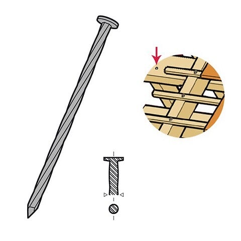 DIMOS - Pointe torsadée en acier clair 3.90x90 mm DIMOS - Boite 5 Kg - 780506 - large
