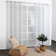 MODE DE VIE - Voilage Louis effet lin - Polyester - Blanc - 130g/m2 - 140x240cm - vignette