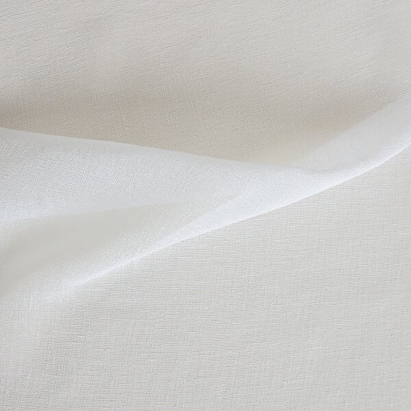 MODE DE VIE - Voilage Louis effet lin - Polyester - Blanc - 130g/m2 - 140x240cm - large