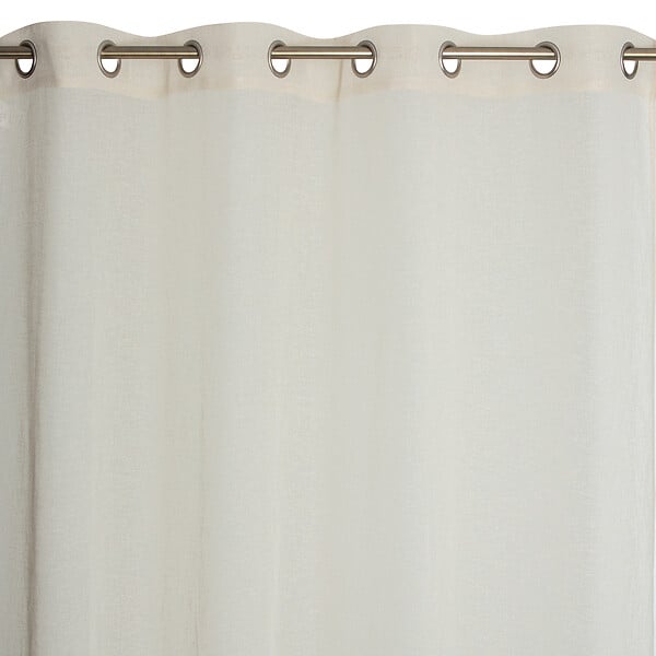 MODE DE VIE - Voilage Louis effet lin - Polyester - Ecru - 130g/m2 - 140x240cm - large