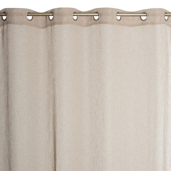 MODE DE VIE - Voilage Louis effet lin - Polyester - Naturel - 130g/m2 - 140x240cm - large