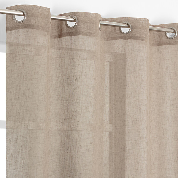MODE DE VIE - Voilage Louis effet lin - Polyester - Naturel - 130g/m2 - 140x240cm - large