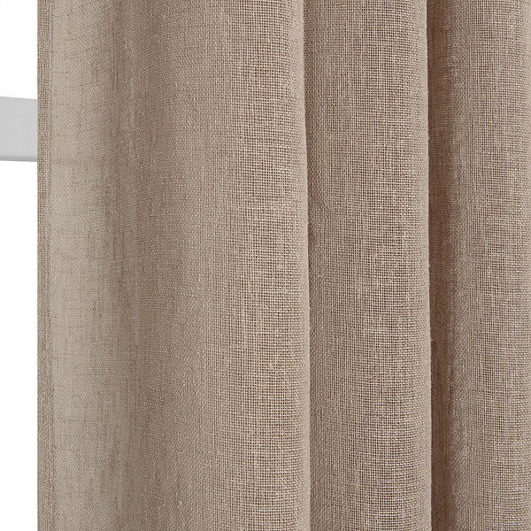 MODE DE VIE - Voilage Louis effet lin - Polyester - Naturel - 130g/m2 - 140x240cm - large