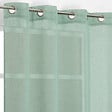 MODE DE VIE - Voilage Louis effet lin - Polyester - Sauge - 130g/m2 - 140x240cm - vignette