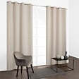 MODE DE VIE - Rideaux occultants Noa - Polyester - Ecru - 190g/m2 - 140x240cm - vignette