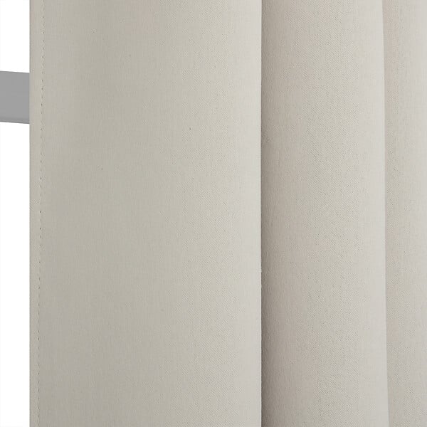 MODE DE VIE - Rideaux occultants Noa - Polyester - Ecru - 190g/m2 - 140x240cm - large