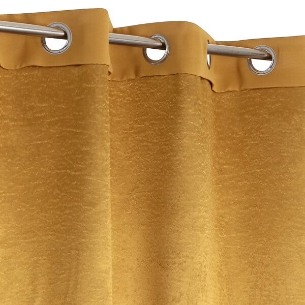MODE DE VIE - Rideaux occultants Noa - Polyester - Ocre - 190g/m2 - 140x240cm - large