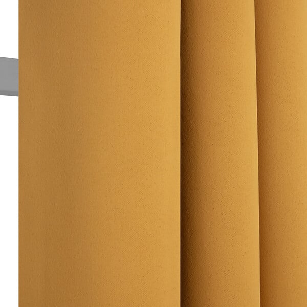 MODE DE VIE - Rideaux occultants Noa - Polyester - Ocre - 190g/m2 - 140x240cm - large