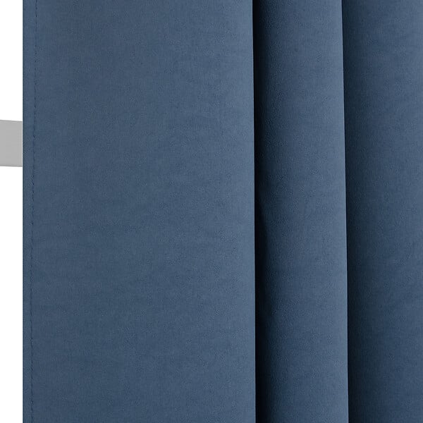 MODE DE VIE - Rideaux occultants Noa - Polyester - Bleu - 190g/m2 - 140x240cm - large