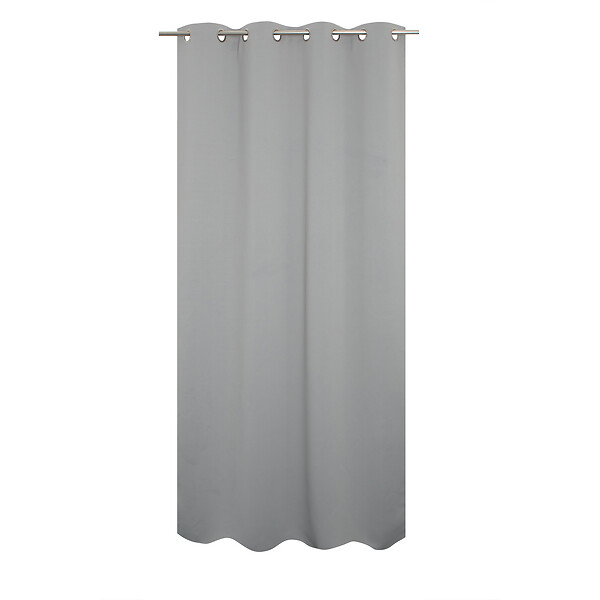 MODE DE VIE - Rideaux occultants Noa - Polyester - Gris clair - 190g/m2 - 140x240cm - large