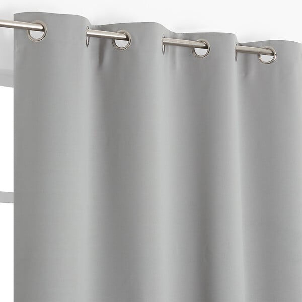 MODE DE VIE - Rideaux occultants Noa - Polyester - Gris clair - 190g/m2 - 140x240cm - large