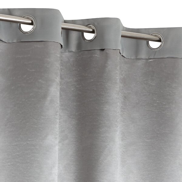 MODE DE VIE - Rideaux occultants Noa - Polyester - Gris clair - 190g/m2 - 140x240cm - large