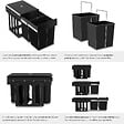 TECTAKE - Poubelle de tri ASHLYN 30 L avec 2 compartiments noir - vignette