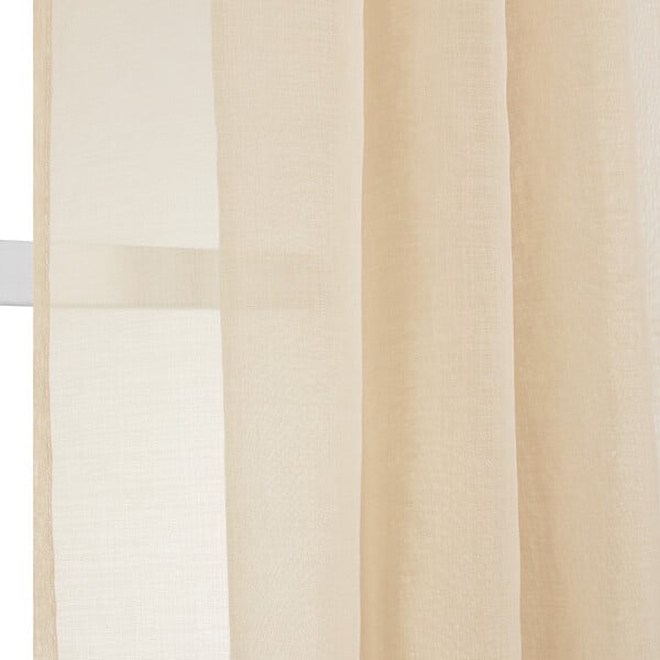 MODE DE VIE - Voilage Leo effet coton - Polyester - Naturel - 70g/m2 - 140x240cm - large