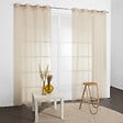 MODE DE VIE - Voilage Leo effet coton - Polyester - Naturel - 70g/m2 - 140x240cm - vignette