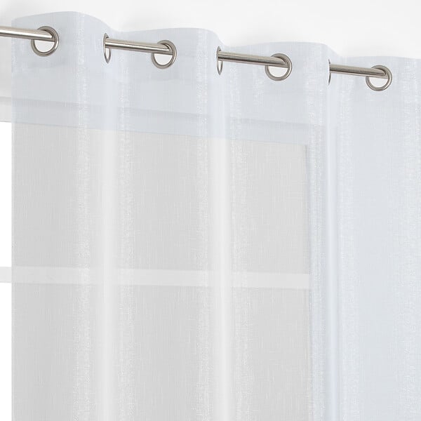 MODE DE VIE - Voilage Lucas - Lurex et polyester - Blanc - 140x240cm - large