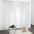 MODE DE VIE - Voilage Lucas - Lurex et polyester - Blanc - 140x240cm - vignette