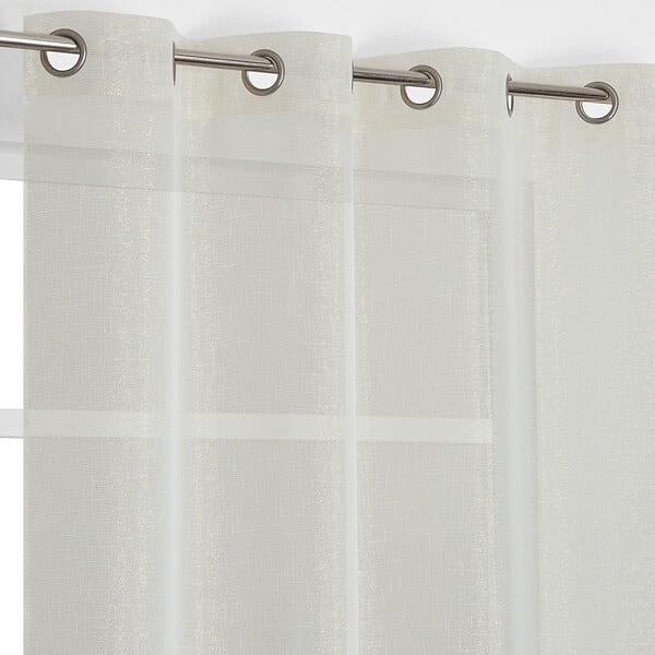 MODE DE VIE - Voilage Lucas - Lurex et polyester - Ecru - 140x240cm - large