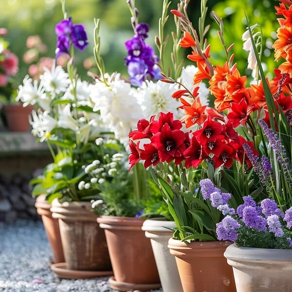PLANT IN A BOX - Mélange de bulbes des Pays-Bas - Set de 125 - Gladiolus, Dahlia, Freesia - large