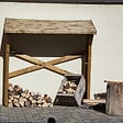 CERLAND - MINI ABRI BUCHES BOIS 180X68X179CM - vignette