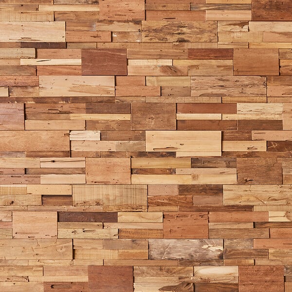 LITHOS - Plaquette de parement madura en bois recyclé 55x18cm 0.09m² - large