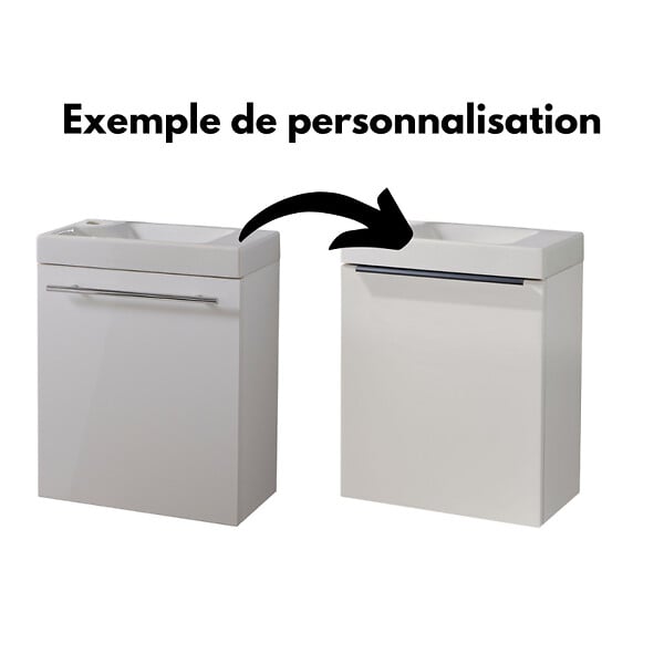 GODART - Poignée noire 34 cm pour meuble lave-mains - entraxe 32 cm - Austral - large