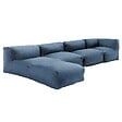 OVIALA - Salon de jardin modulable 4 places bleu pacific - Mixi - vignette