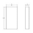 CERSANIT - Armoire de toilette miroir 40 cm blanc brillant Malta - vignette