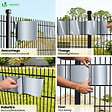 VOUNOT - Brise vue occultant PVC 450g/m2 19cm x 70m Gris clair - vignette